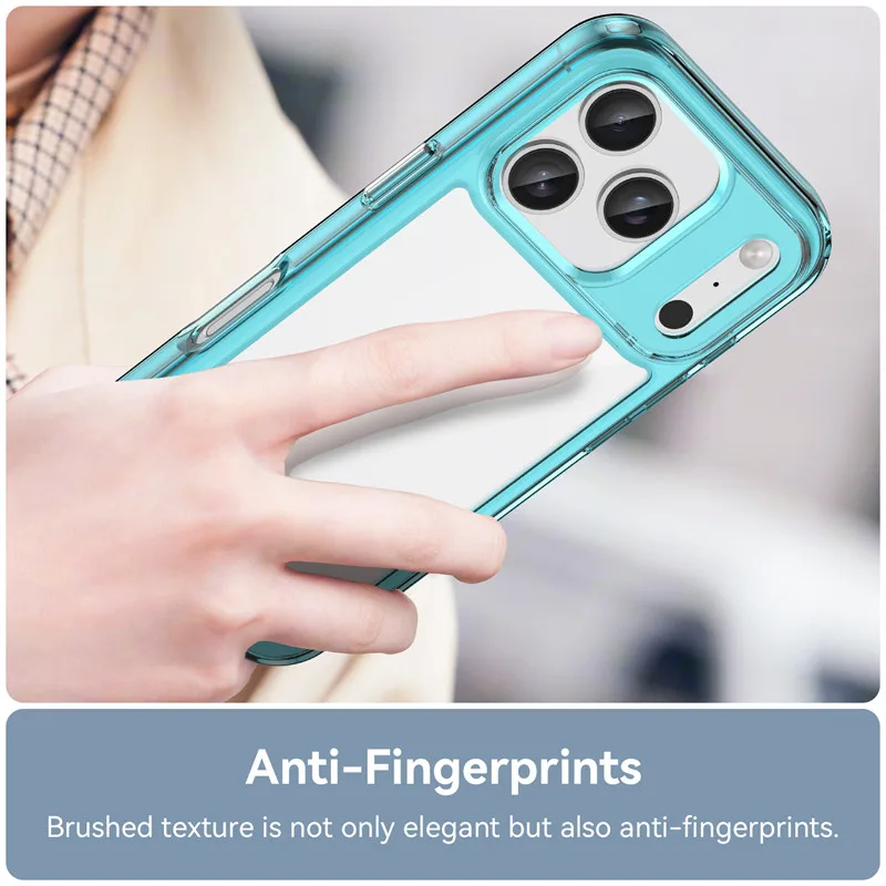 Per iPhone 17 Pro Custodia iPhone 17 Pro Cover TPU Border Acrilico Backplane Custodie protettive per iPhone 17 Pro Max Air Funda - Image 4
