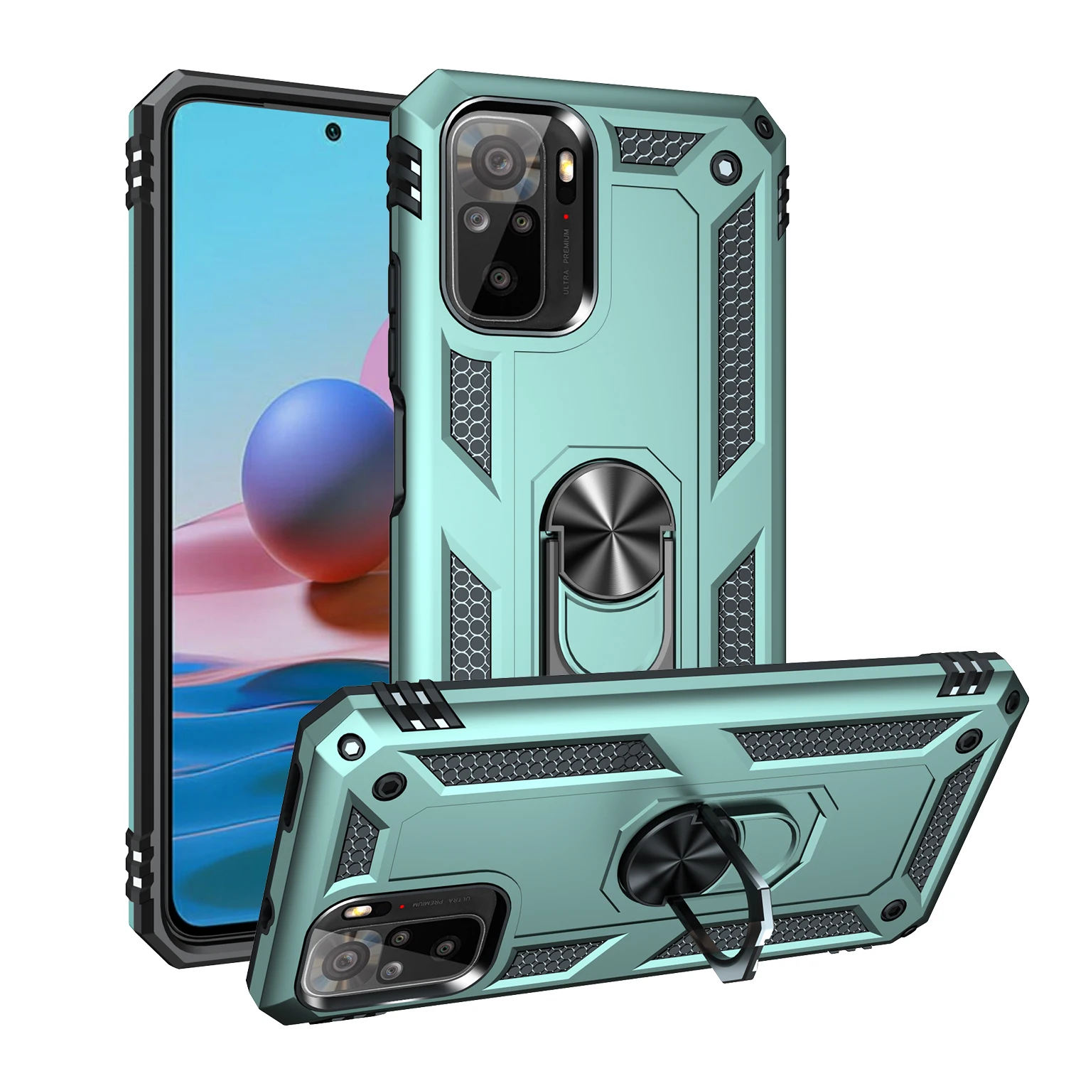 Cover Xiaomi Redmi Note 10 Armor Rugged Military Shockproof Car Holder Magnetic Ring Case for Xiaomi Redmi Note 10 5G Note10 6
