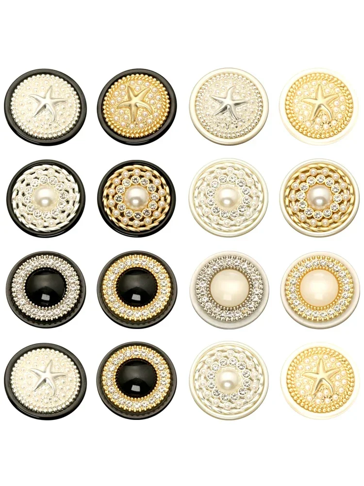 

18-25 мм 6 шт винтажное роскошное жемчужное Стразы пальто Пуговицы для одежды вязанные рукоделие Швейные аксессуары декоративный кардиган