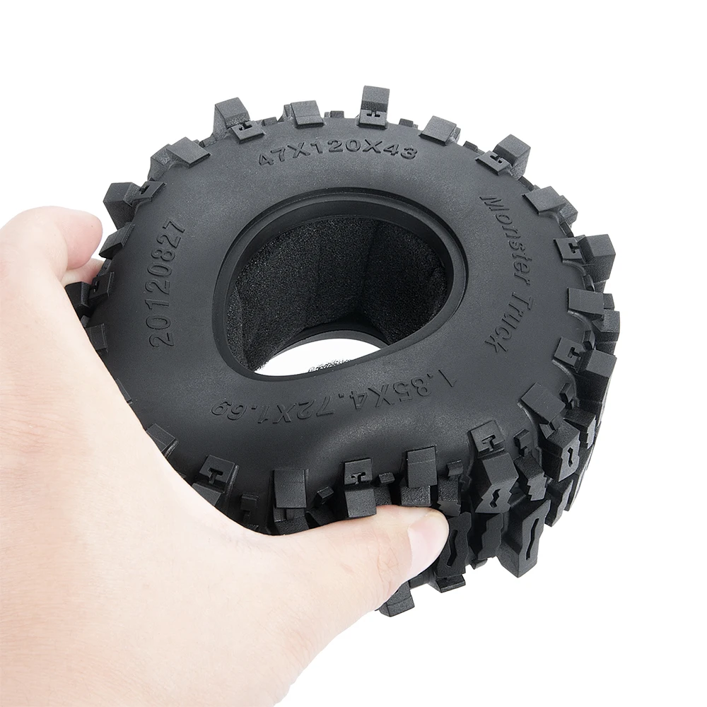YEAHRUN 1,9 Zoll Gummi Beadlock Radreifen 100/106/108/114/120/122/123 mm Reifen für Axial SCX10 TRX-4 1/10 RC Car Upgrade-Teile – Detail 16
