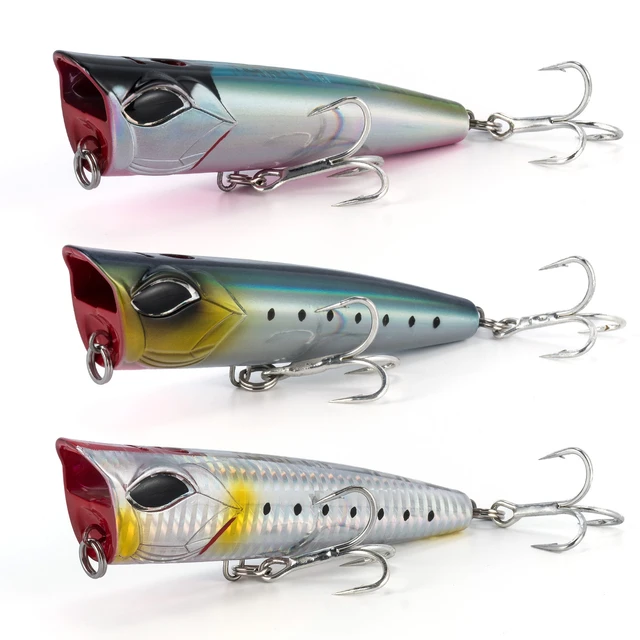 Topwater Popper Fishing Lure with Bubble Chamber Water Spray Design 120mm  41g 4X Strength Triple Hook for Tuna Big Game Offshore - AliExpress