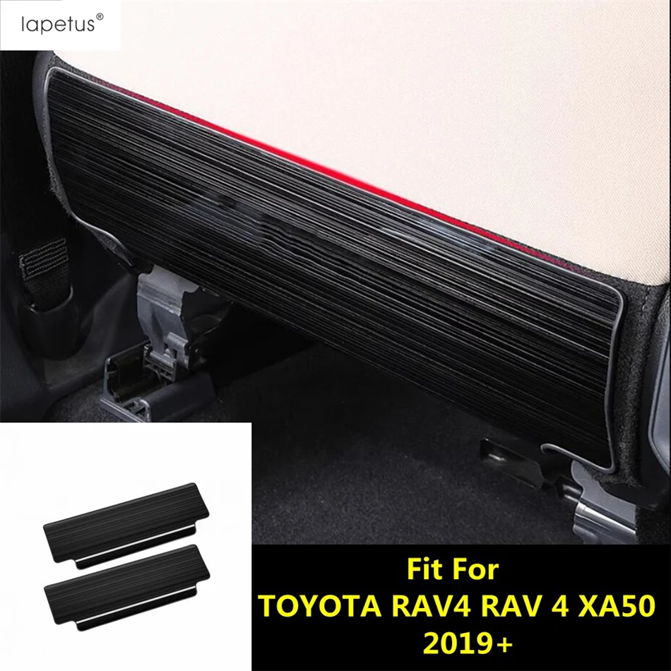 

For TOYOTA RAV4 RAV 4 XA50 2019 -2024 Rear Seat Back Anti-kick Pad Plate Panel Decoration Cover Trim Stainless Steel Accessories