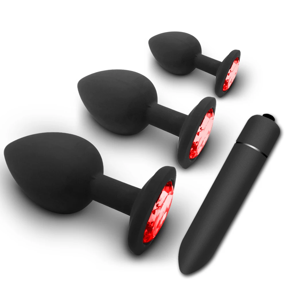 Silikon Anal Plug Butt Plug Trainer Massage Anus Expansion Diamanten Homosexuell Produkte Kugel Vibrator für Männer Frauen Erwachsene Sex Spielzeug 1