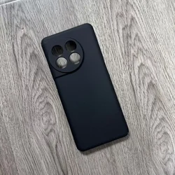 Ultra Thin Sandstone Matte Protective Case - Sleek & Durable Cover for OnePlus Ace3Pro (Black-)