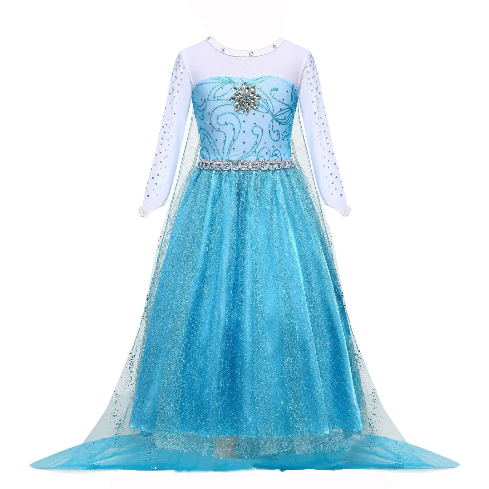 Frozen Jurk Prinsessen - Elsa Jurk - Maat 146/152 (150) - Toverstaf Jurk  Meisje, image size:1566x1566