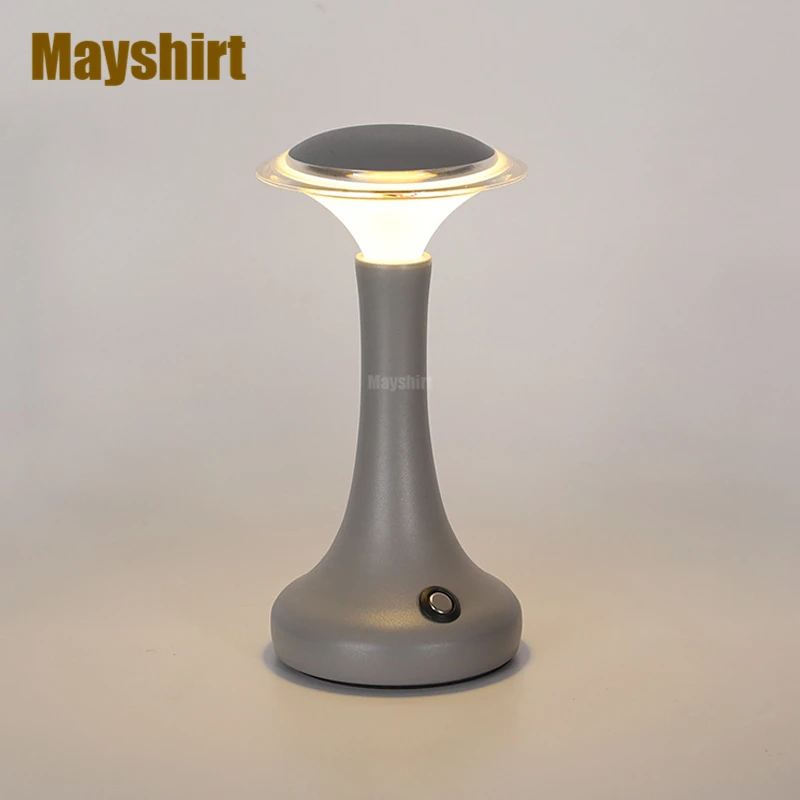 

Bar Restaurant Touch Sensor Table Lamp Battery Rechargeable Led Night Light Portable Cordless Desk Lamps Bedroom Light Fixtures