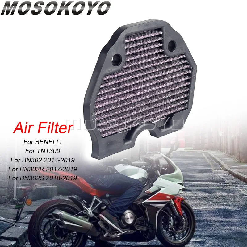 Per Benelli Bn302 Bn 302 2014-2019 Bn302S 2018 2019 Bn302R 2017-2019 Bn 302 S Bn 302 R 302 S 302R Sistemi Di Filtri Aria Aspirazione