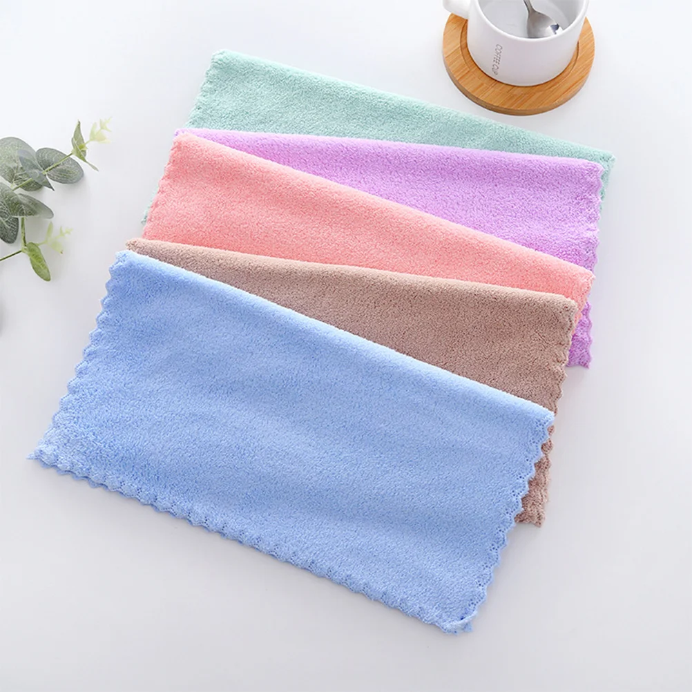 

10pcs Microfiber Cleaning Cloths Reusable Cloths Square Makeup Remover Cloth for Ladies (, 25* 25cm )
