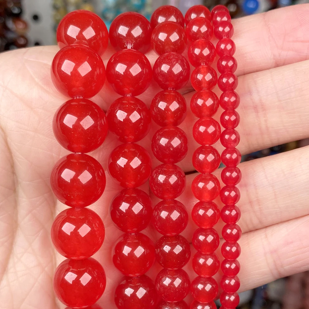 Naturstein 4–10 mm rote Achate Turmalin Tigerauge Jade Jaspis lose Perlen für Schmuckherstellung DIY Armbänder Zubehör 15 Zoll – Detail 20