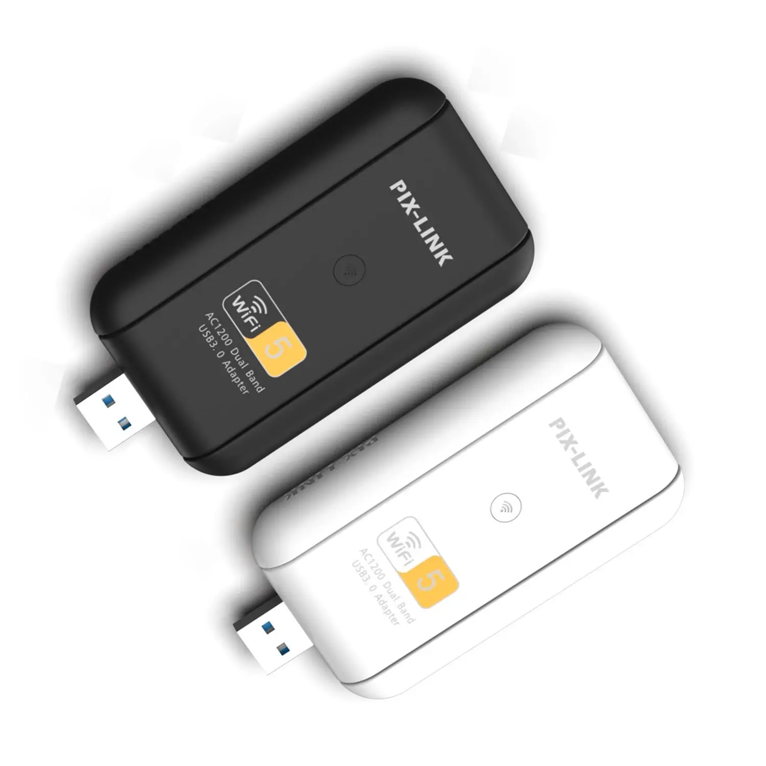 

USB Wi-Fi адаптер PIXLINK1200Mbps, беспроводной сетевой адаптер, двухдиапазонный 5 ГГц и 2,4 ГГц с антеннами с высоким коэффициентом усиления для ПК, Windows, Mac