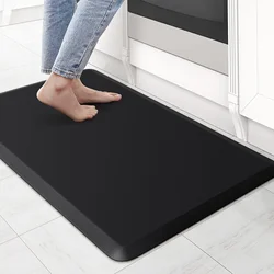 Cushioned Anti - Fatigue Waterproof Kitchen Mat for Standing Comfort (Black)