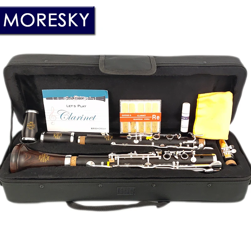 MORESKY Oehler System Ebony Turkish Silver Plated Keys Clarinet G Tune M203 clarinet woodwind instrument
