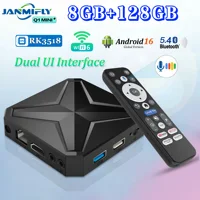 2026 Smart TV Box Q1 MINI+ Dual UI Interface 8GB 128GB 8K Ultra HD BT5.4 Dual Wifi 2.4G&5.8G RK3518 Streaming Media Player