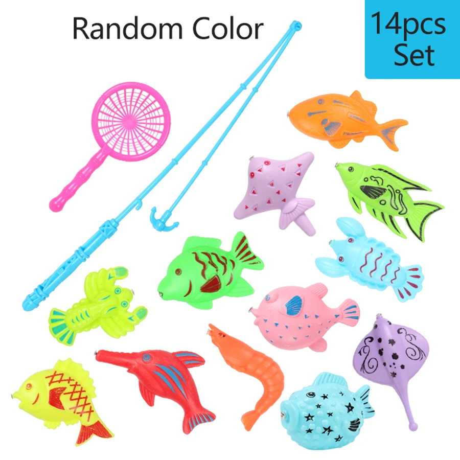 Magnetic Fishing Set-14/16/40pcs set Inflatable Pool, Party Model, Play Games & More - Perfect Summer Outdoor Toy, Random Color 4