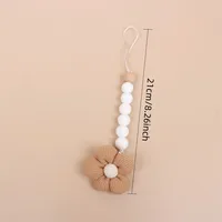 Fleur bébé attache-sucette chaîne nouveau-né factice porte-mamelon Clips sans BPA coton jouets de dentition sucette pendentif support 4