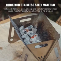 304 Stainless Steel Barbecue Grill Stove Folding Firewood Heater Firepit Outdoor Stove IGT Table Stove Camping Charcoal Stove 3