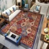 Persian Luxury Rugs for Bedroom Retro Red Home Decor Carpets for Living Room Soft Washable Non-slip Washroom Floor Mats Alfombra 4