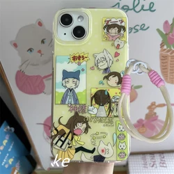 Stylish Anime Girl Feather Texture Phone Case with Air Plus Back Cover - iPhone 11 Pro Max (YSK - 304X101424A1)