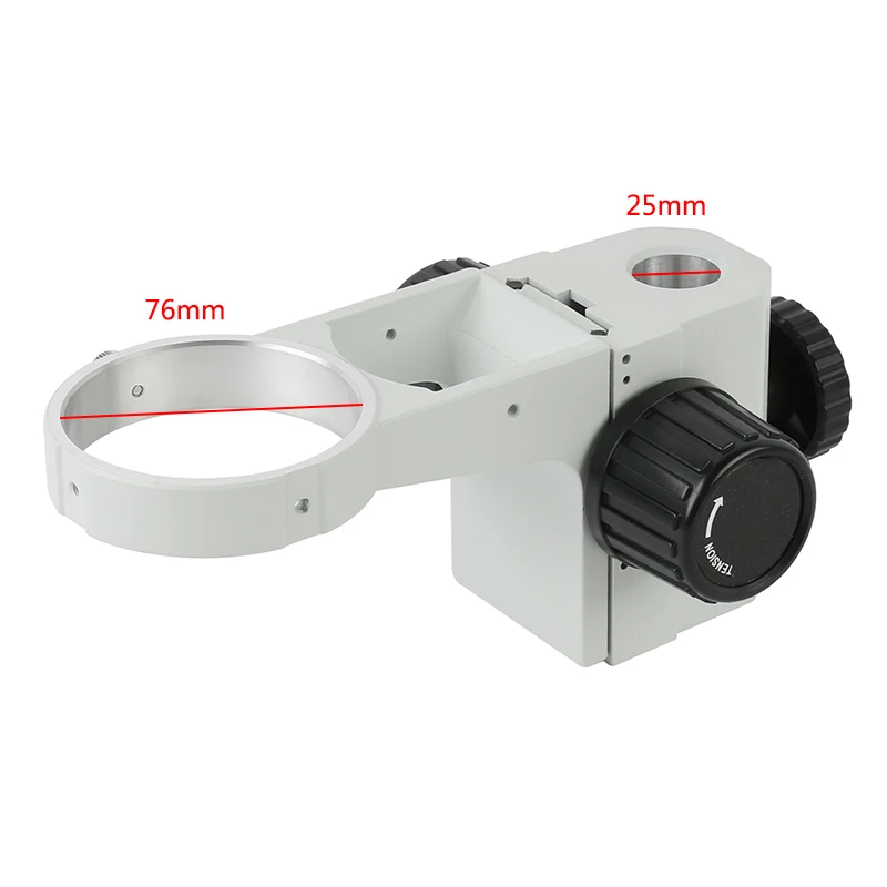 クランプスタイルステレオ 顕微鏡 スタンドロッカーユニバーサルブラケット 76MMヘッドアーム、三眼両眼Microscopio用【 