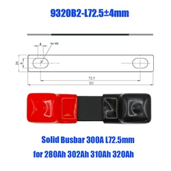 High - Current Flexible Pure Copper Busbar (2 cap 1 Solid L72.5)