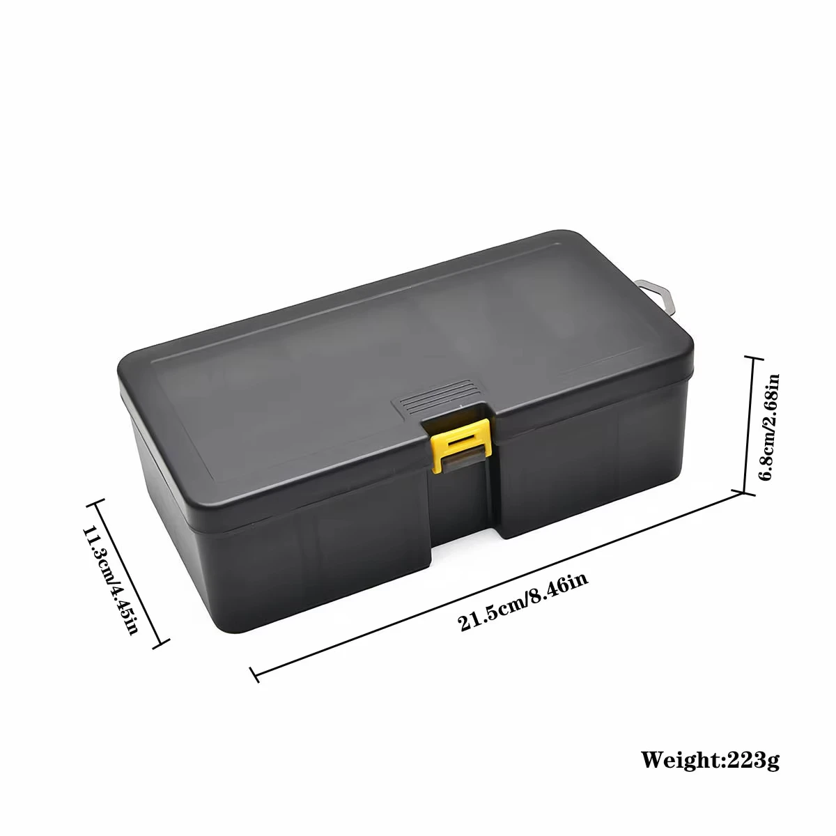 Boîte de pêche étanche et durable double face pour leurres et appâts plastiques