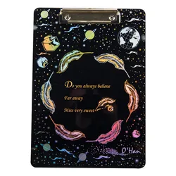 A4 Laser Constellation Acrylic Clip Office Cultural Educational Supply Business Folder Student Writing Board Artist Painting Pad