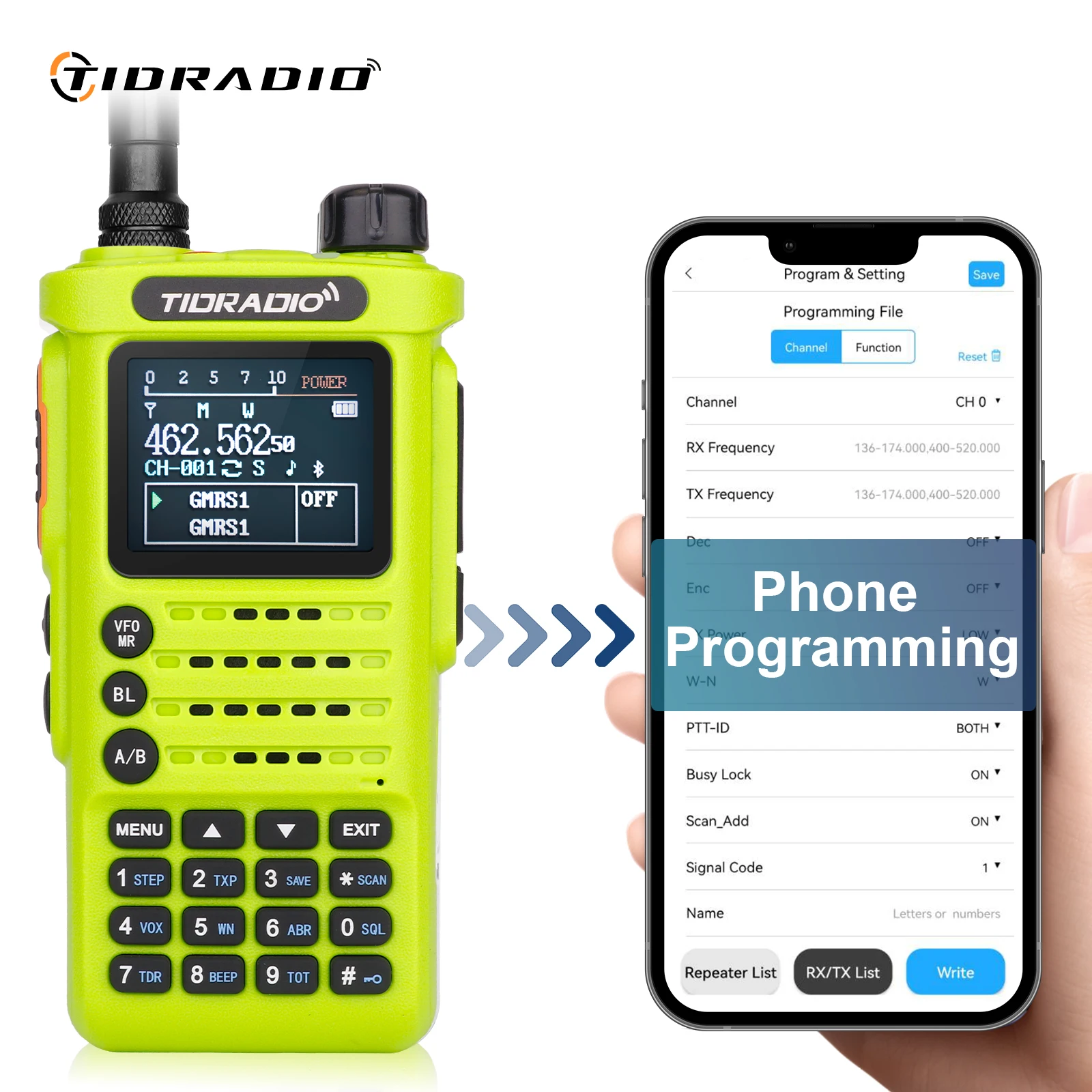 TIDRADIO TD H8 Professional Walkie Talkie Long Range Portable Radio Convenient Programming Camping Multi-Band Communicator Set