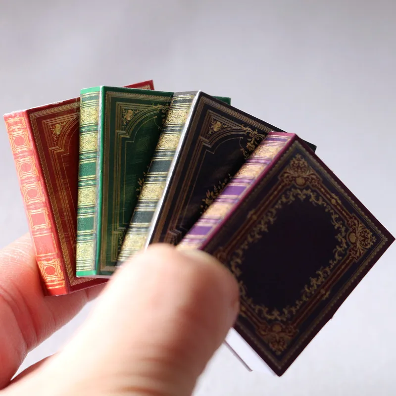 1:12 Dollhouse Accessories Miniature Mini Paper Book Boek Classic Flip Book Model For Barbies Ob11 Dolls Scene Decor Kids Toys 2