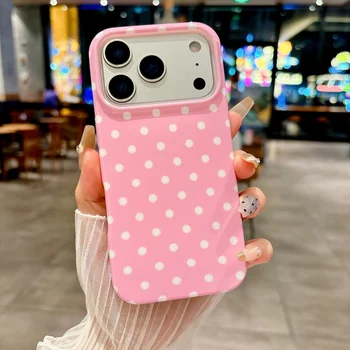 Korea Colorful Polka Dot Pattern Phone Case For iPhone 17 Air 16 15 14 13 Pro Max Circular Wave Point Shockproof Bumper Cover 1