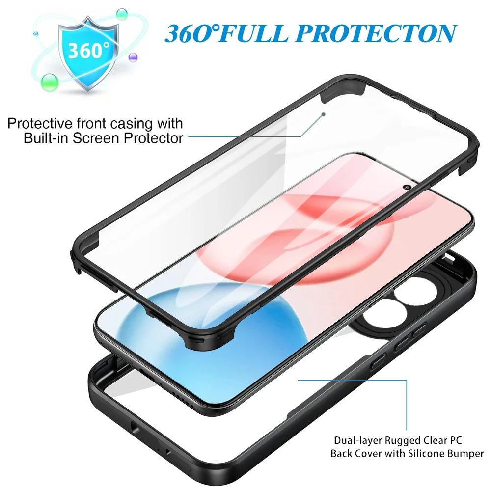 Shockproof Full Body Protection Case with Built-in Screen Protector