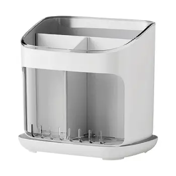 주방 식기 보관 양동이, 플라스틱 젓가락 숟가락 보관 랙, 분리형 주방 도구, 거치대 커트레이 배수구