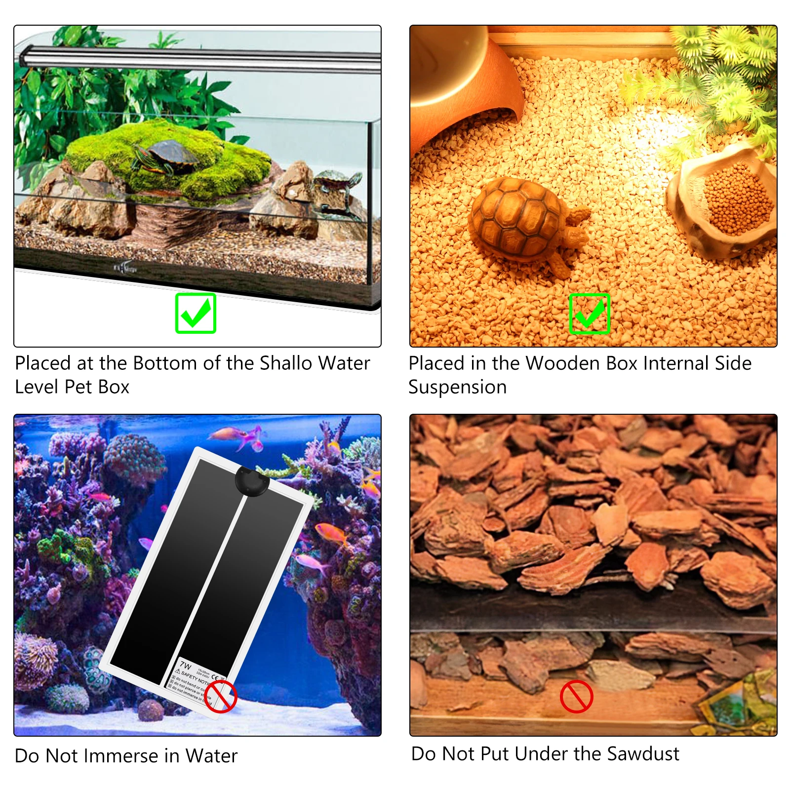 Adjustable Temperature Reptile Heat Mat with EU Plug