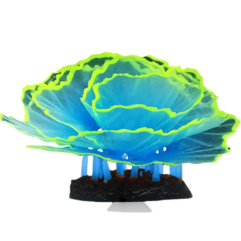 

Artificial Aquarium Plants Plant Coral Silicone Ornament Decorations Simulation Fish Tank Plants Decoration For Fish Lizards
