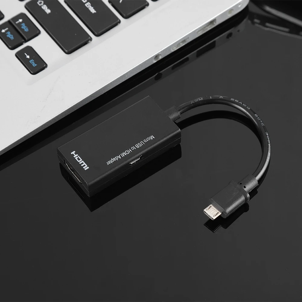 1080P 마이크로 USB-HDMI 어댑터 안드로이드용 8채널 스테레오 사운드 5핀 HDMI 비디오 어댑터