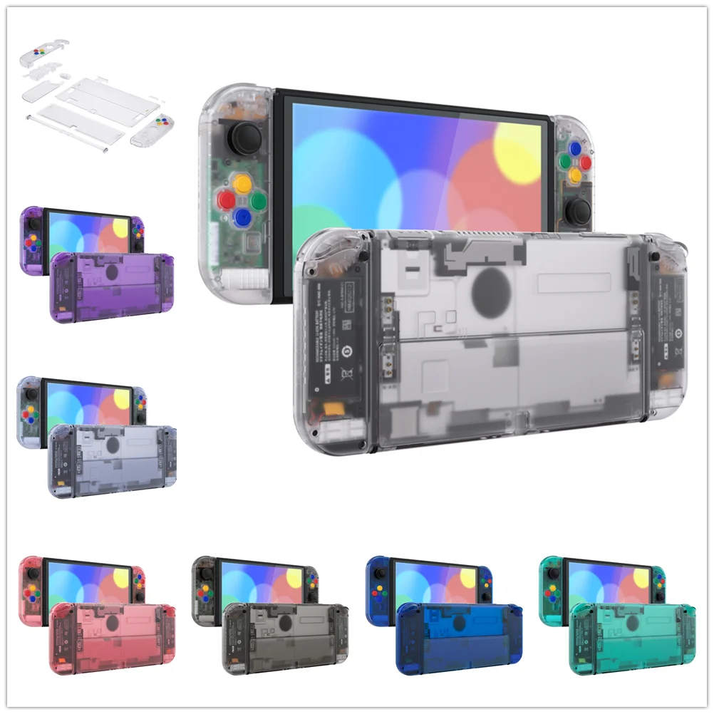 Запасной корпус для Nintendo Switch OLED задняя пластина и подставка NS Joycon с цветными