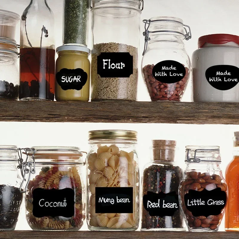 Jar Stickers Kitchen Label Stickers Blackboard Spice Labels Kitchen Storage Organizer Bottles Labels Chalkboard Tags