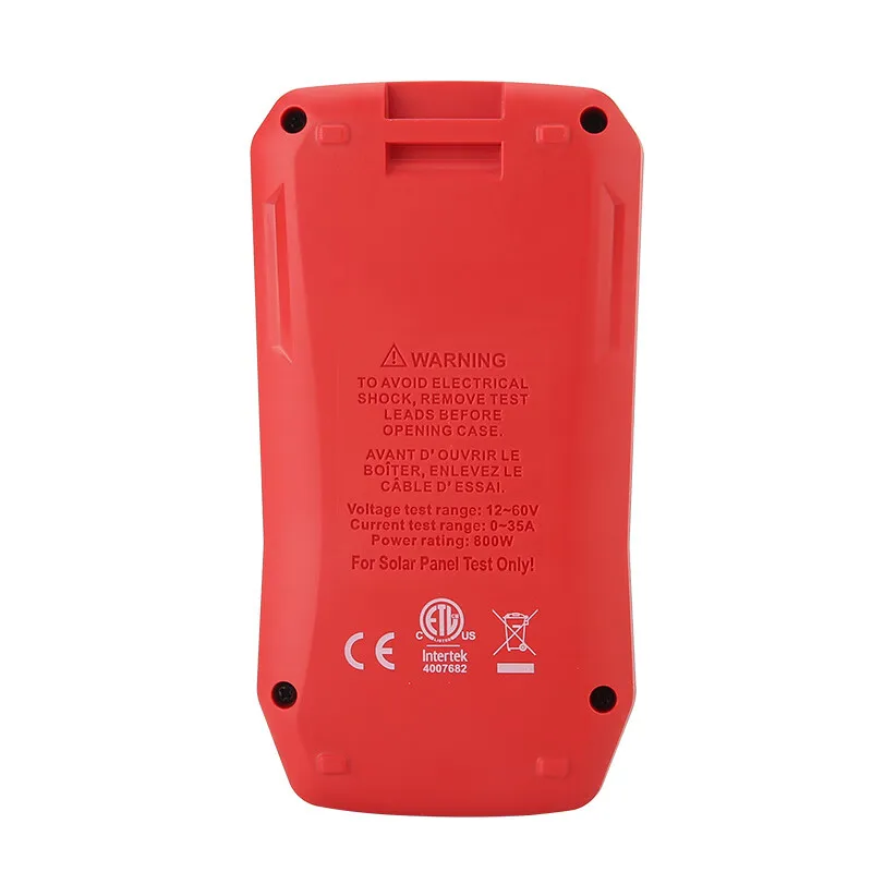 UNI-T Solor MPPT Meter UT673PV Photovoltaic Maximum Power Tester Peak Open Circuit Voltage Short Circuit Current Pmax Lmp Test