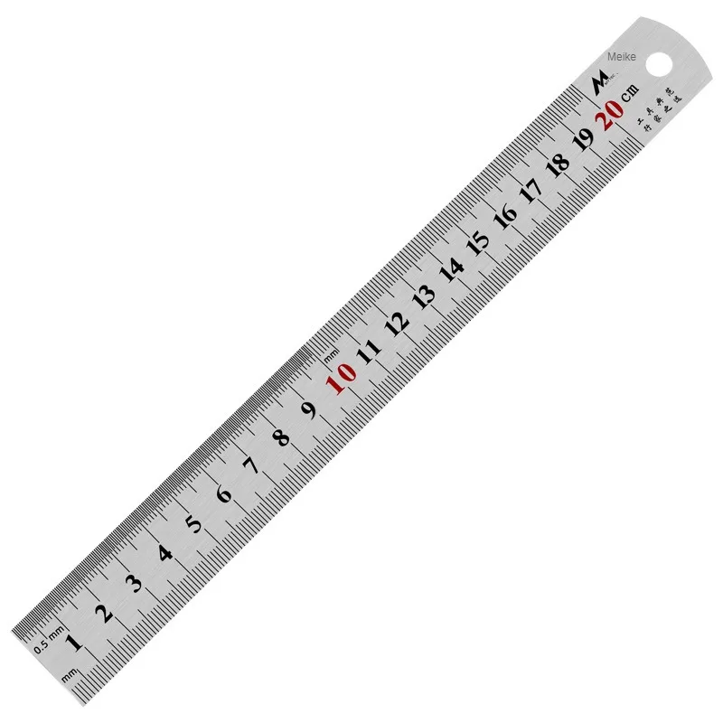 15cm/20cm/30cm/50cm Stainless Straight Ruler Steel Double Side Centimeter Inches Scale Metric Ruler Tool School Supplies Rulers stainless steel ruler,straight ruler,metal ruler