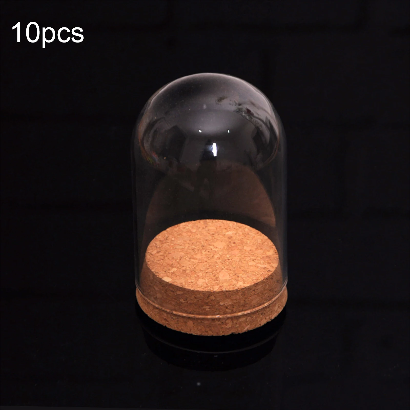 Glass Display Dome 10x Transparent Display Dome with Wooden Base Birthday Gift Protective