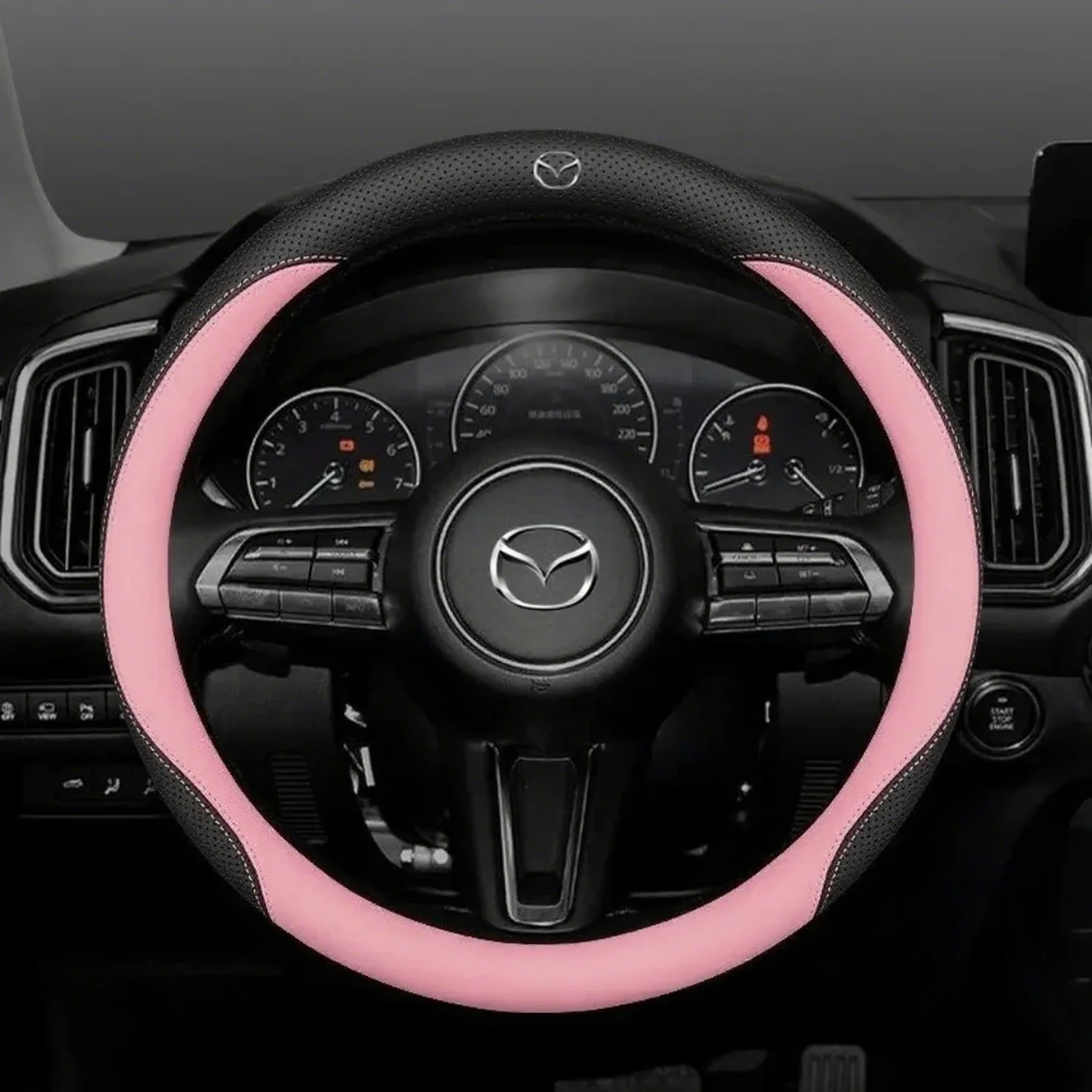 Für Mazda 3 5 6 SKYACTIV Axela Atenza CX30 CX50 CX5 CX7 CX8 CX9 MX5 RX8 BT50 Wildleder Leder Auto Lenkrad Abdeckung Zubehör – Detail 8