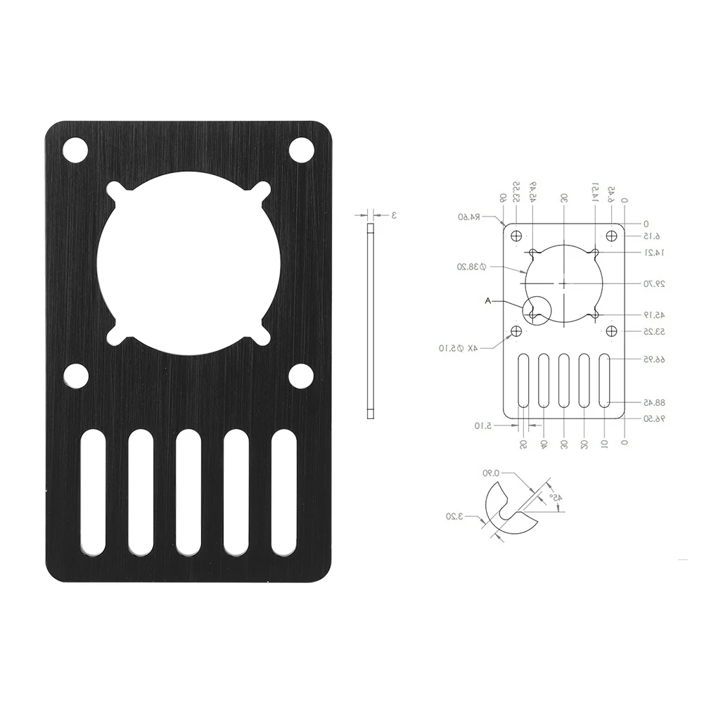 Description Picture 5 of itemAnodized aluminum NEMA 23 Stepper Motor Mounting CNC Mounting Plate Motor Fixed 3D Printer Accessories 3mm thick 6063 - T6 Board
