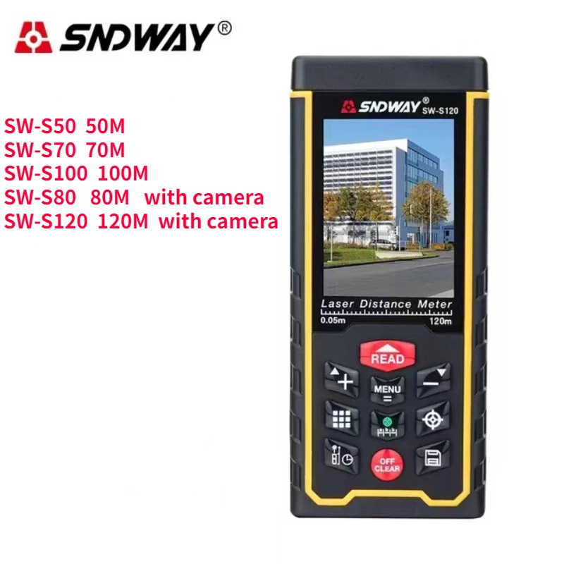 SNDWAY 2.4 Inch Color Display Digital Laser Rangefinder 50M 70M 100M Subway Laser Electronic Rangefinder SW-S50