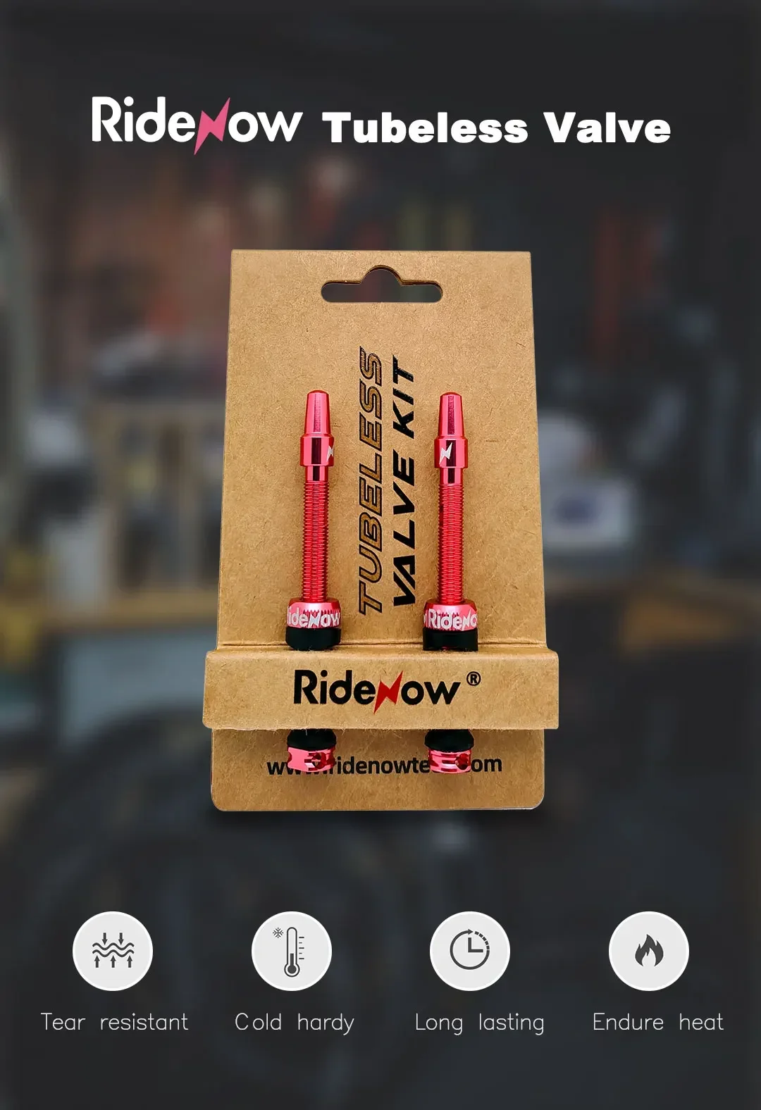 Description Picture 2 of item1Pair Ridenow Tubeless Valve 45/65/85mm Bicycle Presta Valve Aluminum Alloy Valve Tubeless Road Bike MTB Gravel Bike Accessories