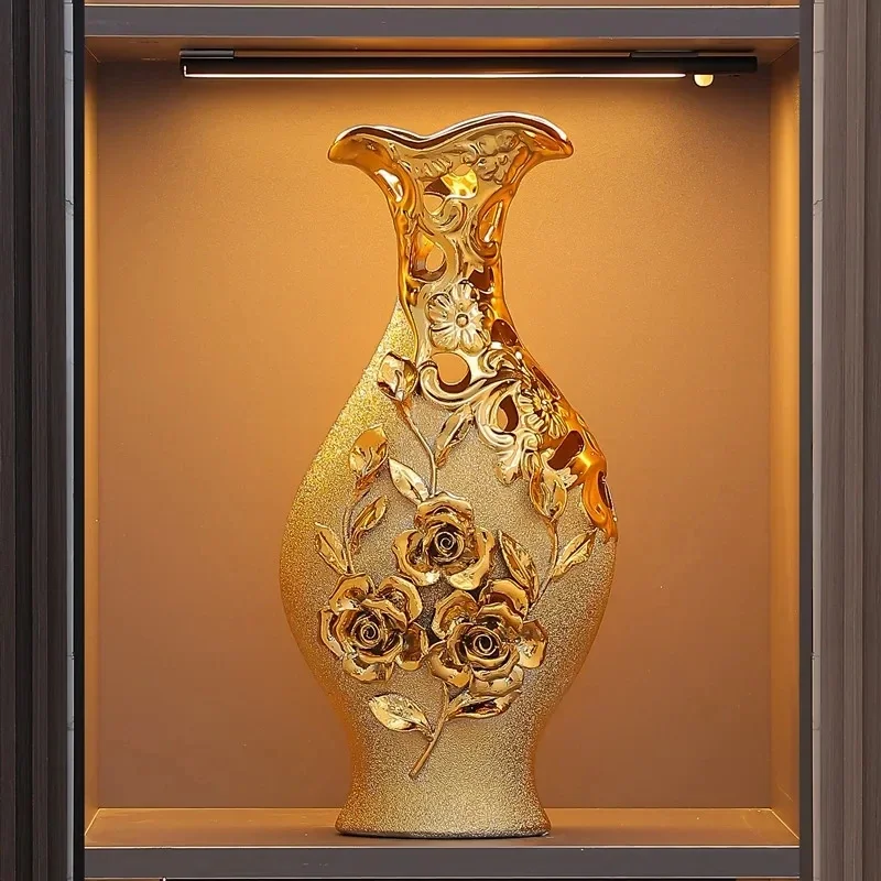

38cm Ceramic Vase Home Decor Creative Design Porcelain Decorative Flower Vase For Wedding Decoration