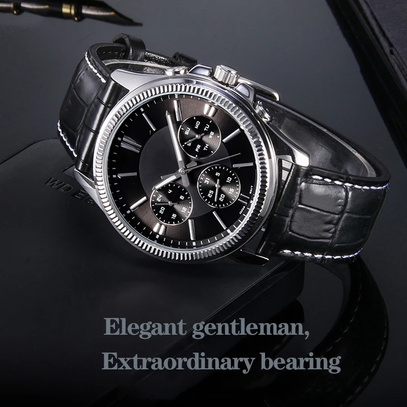 Premium Cowhide Leather Watch Strap - Business Style Bracelet, Available in 18mm, 20mm, 22mm