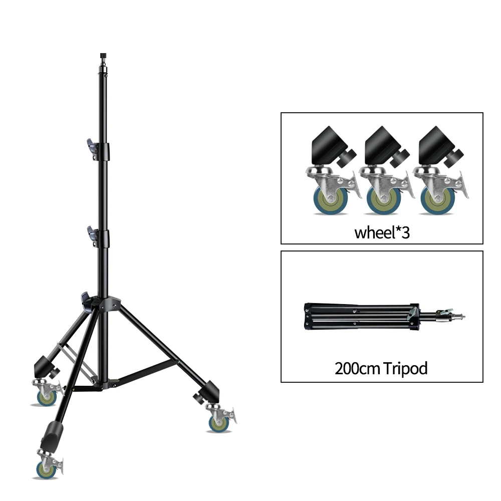 

Adjustable Tripod for Phone Mobilephone Selfie Stick Light Stand 1/4 Screw Head For Photo Studio Flashes Photographic Softbox