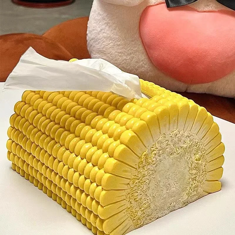 

Modern Minimalist Living Room Tissue Box New Chinese Style Corn Tissue Box Paper Drawing Box Multifunctional Home Decoration
