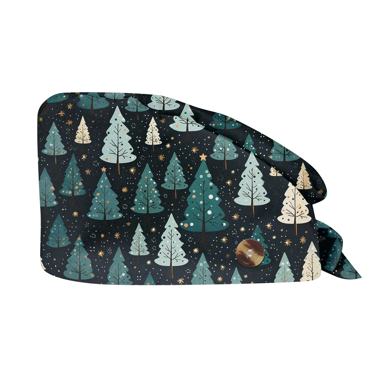 thumbnail image 1 of 2024 New Surgical Christmas Printing Hats Adjustable Scrub Hat Beauty Salon Working Cap Laboratory Pet Shop Nursing Scrub Cap, 1 of 5