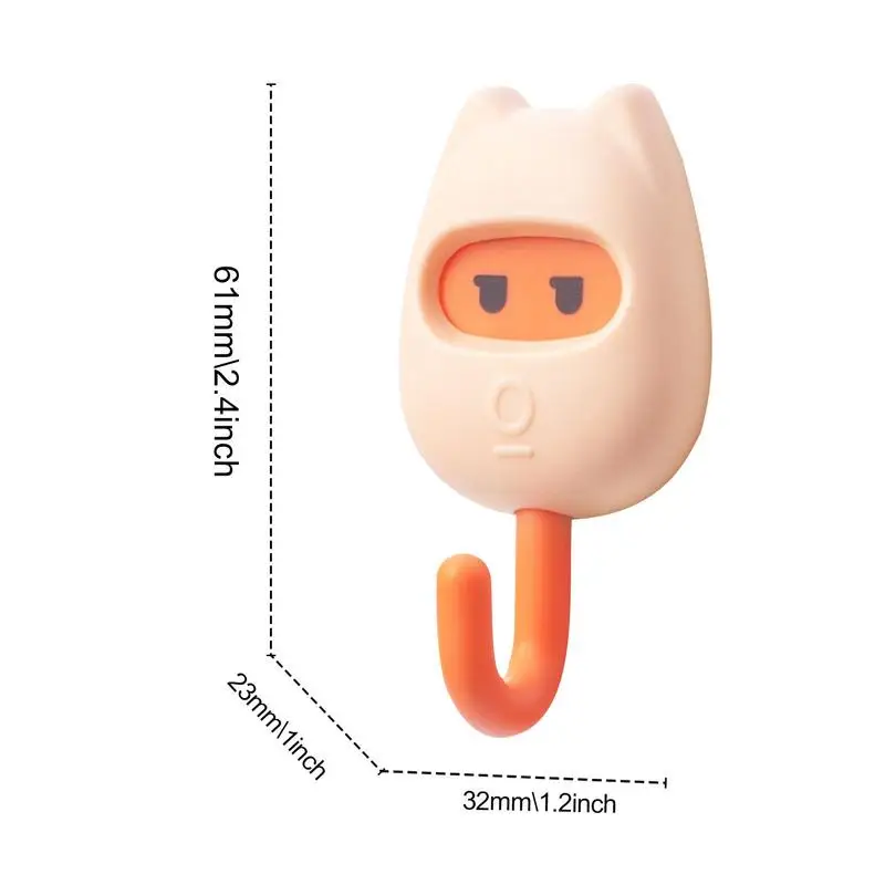 Adhesive Wall Hooks For Hats Cartoon Adhesive Kitchen Wall Hooks Decorative No Drilling Towel Hat Bag Hanger For Home Storage