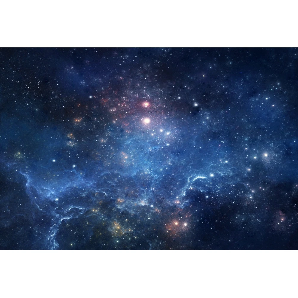 YongFoto Fondale Fotografico In Vinile - Spazio Capsule Moon Notte Stellata - 1,5x1 M - Sfondo Per Studio, Festa Bambini, Servizi Foto